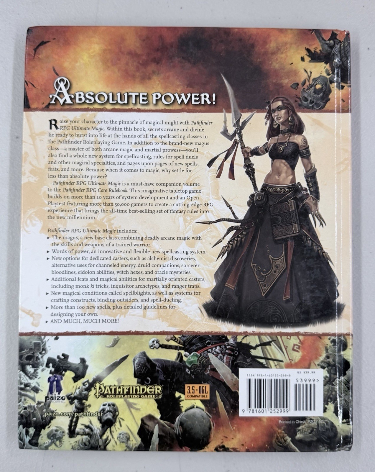 Pathfinder Roleplaying Game : Ultimate Magic by Paizo Inc – 1st Printing