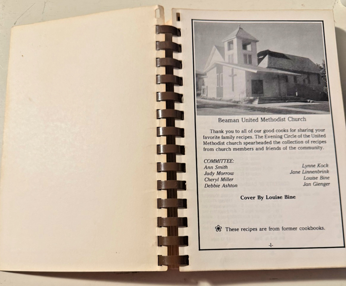 Beaman United Methodist Church Cookbook 1991 Beaman Iowa IA Kolache