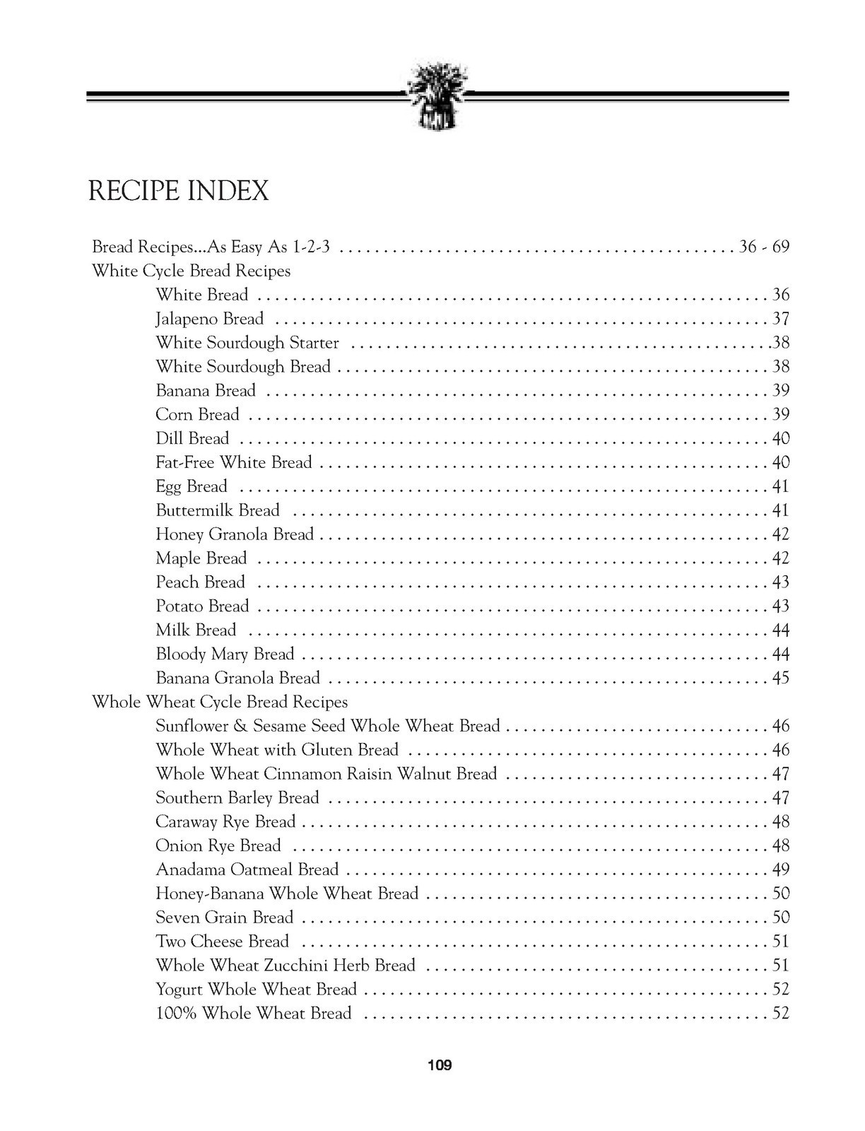 BREADMAN TR2200C Instruction Manual and Recipe Guide, BINDER – TOUGH COVERED