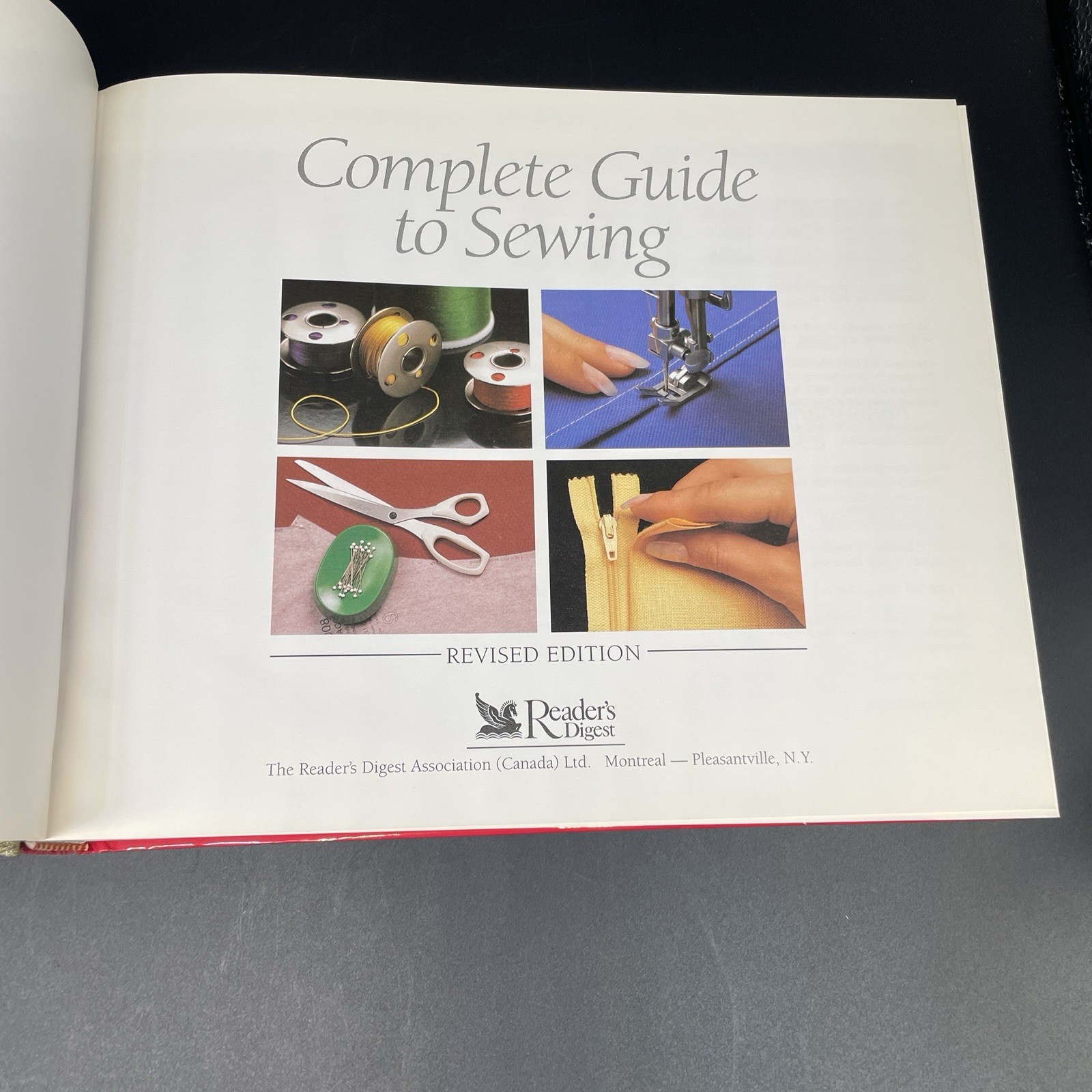 Reader’s Digest Complete Guide to Sewing Hardcover Sewing Reference Book 1995