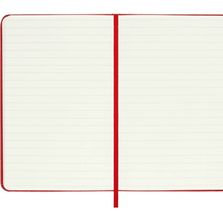 Moleskine Ruled Notebook, Hard Cover, 3.5″ x 5.5″ 192 Lined Pages Red