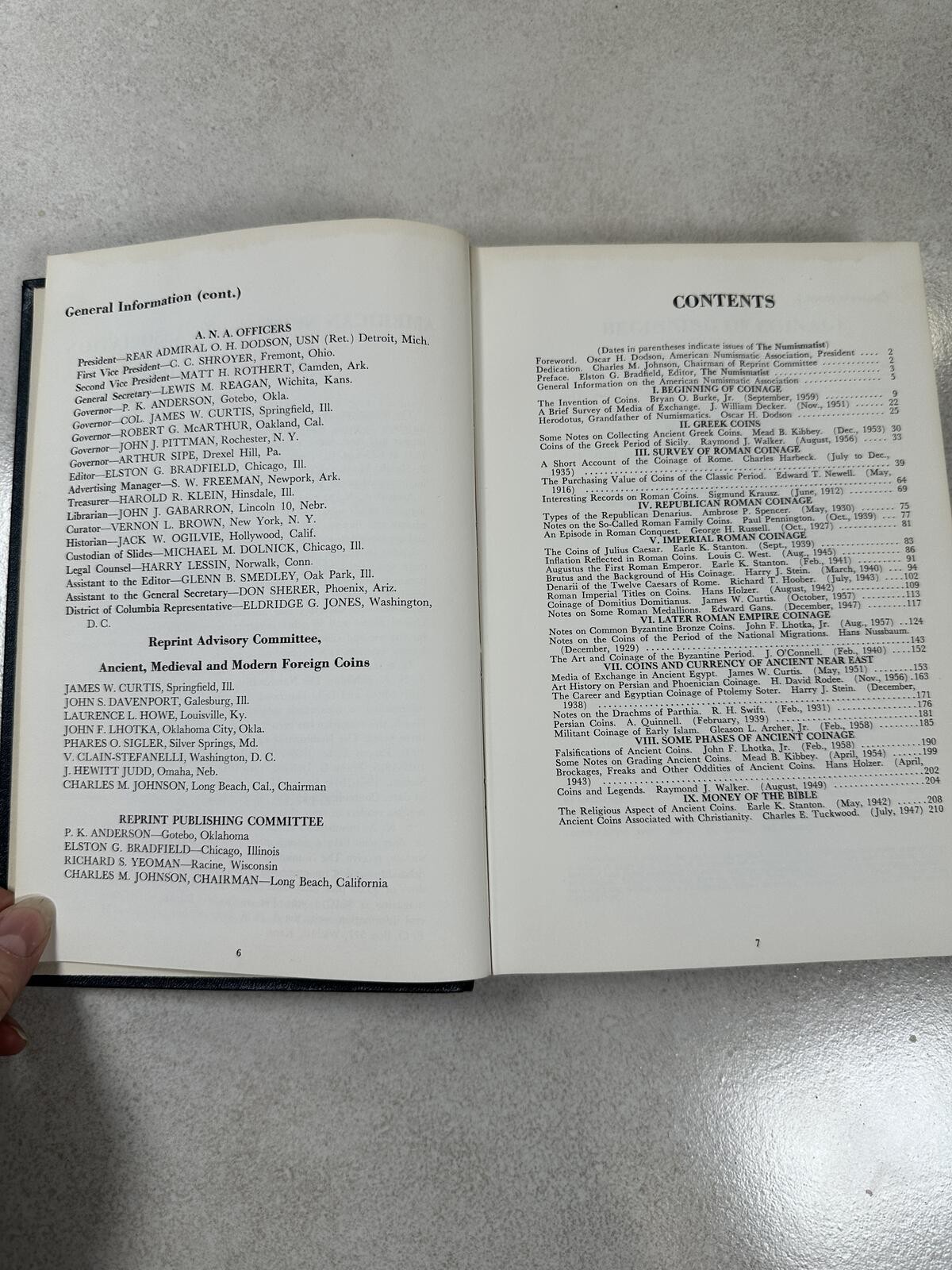 VTG 1960 Selections From The Numismatist Ancient Medieval Coins HC