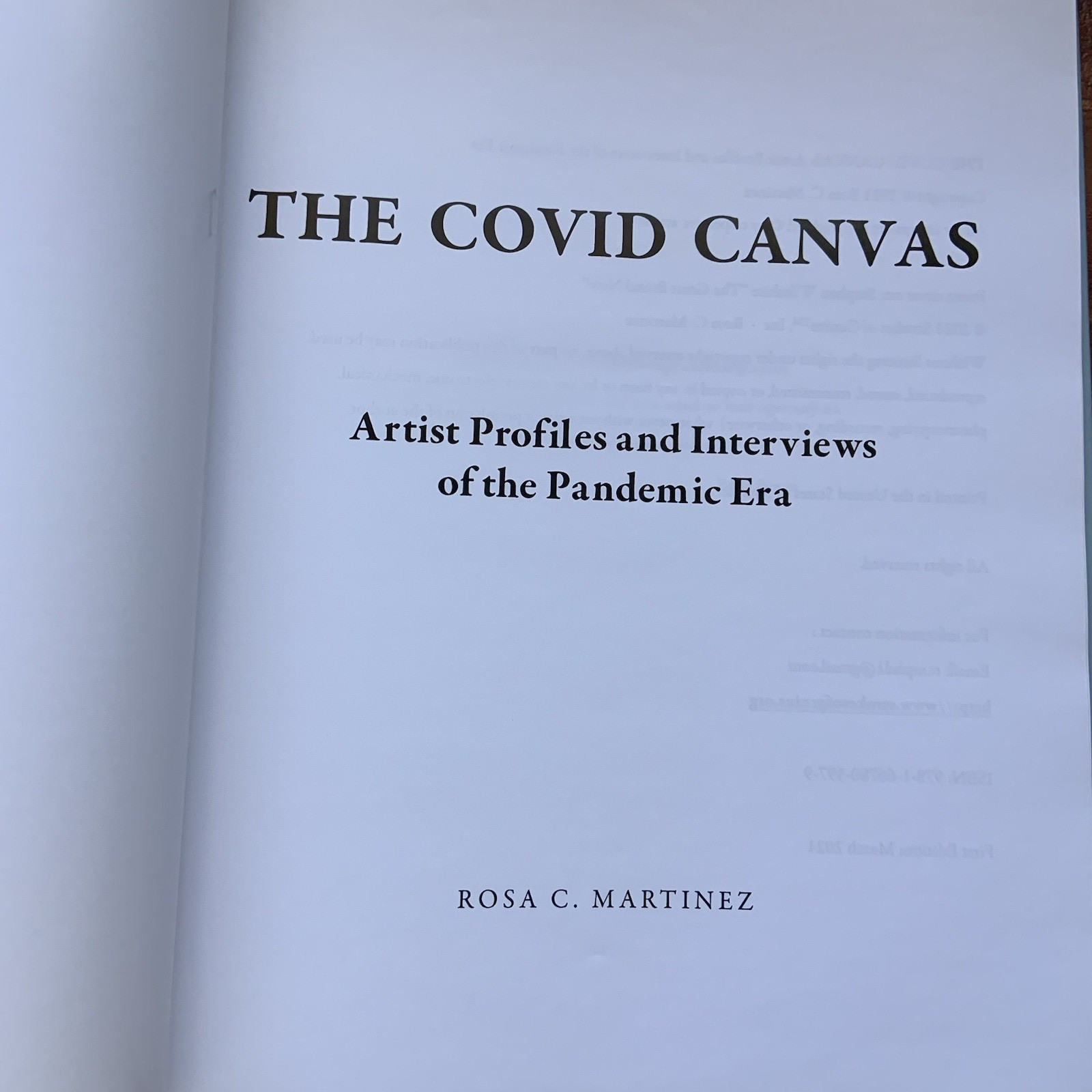 Rosa C Martinez / Covid Canvas Artist Profiles and Interviews of the Pandemic