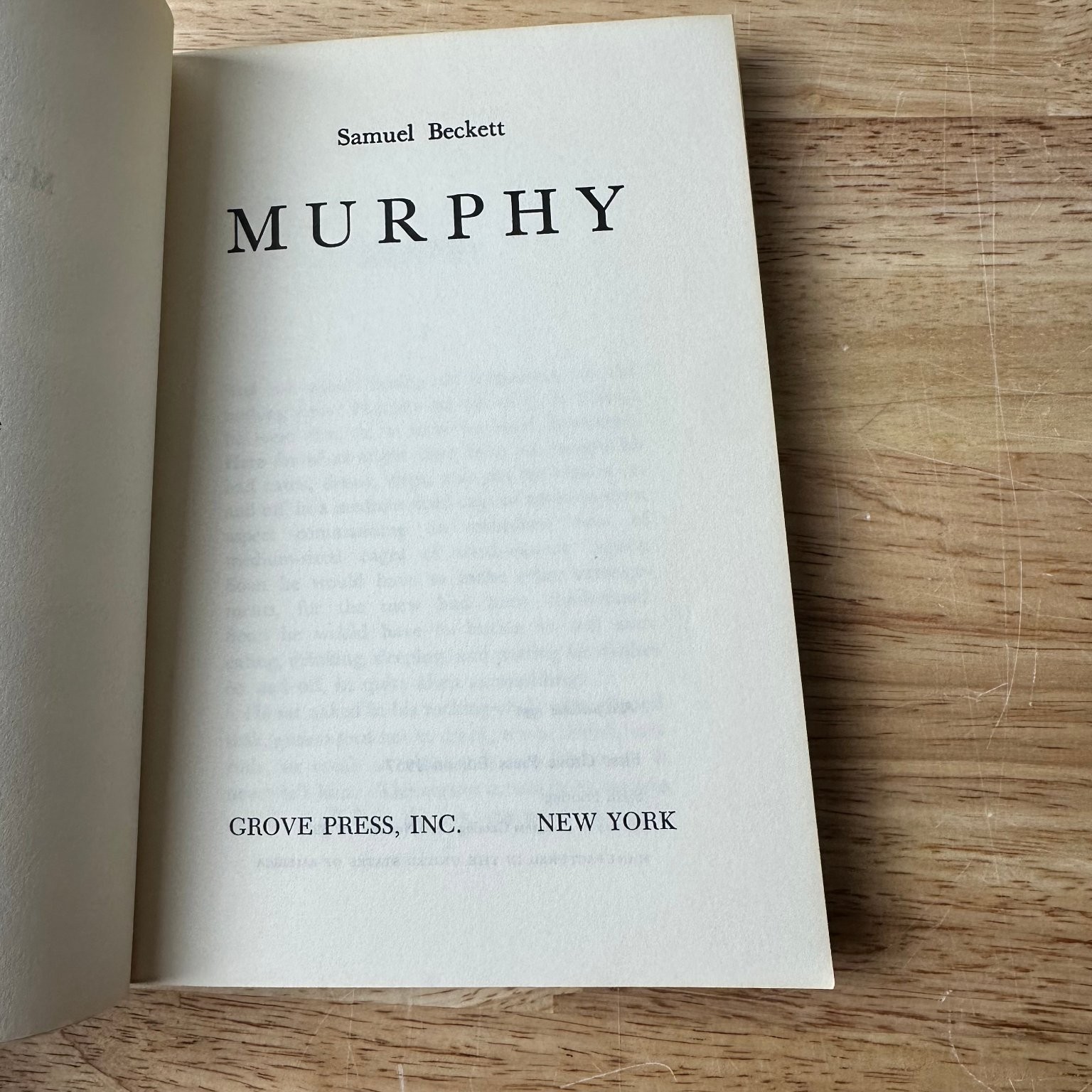 Krapp’s Last Tape & Murphy Samuel Beckett 1957 1960 Evergreen Original