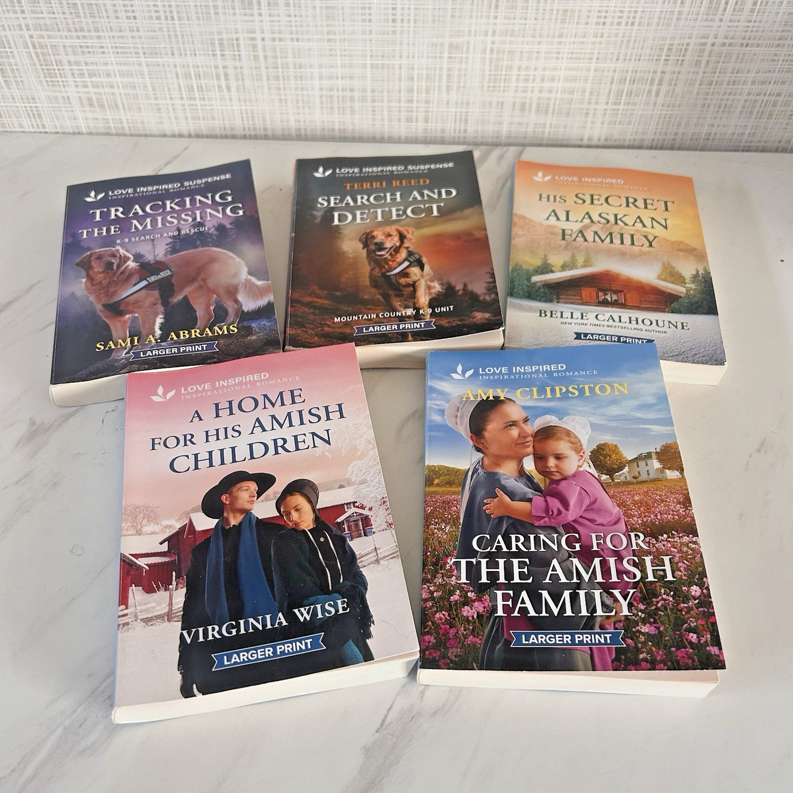 Love Inspired Suspense Inspirational Romance Paperbacks Larger Print Lot of 5