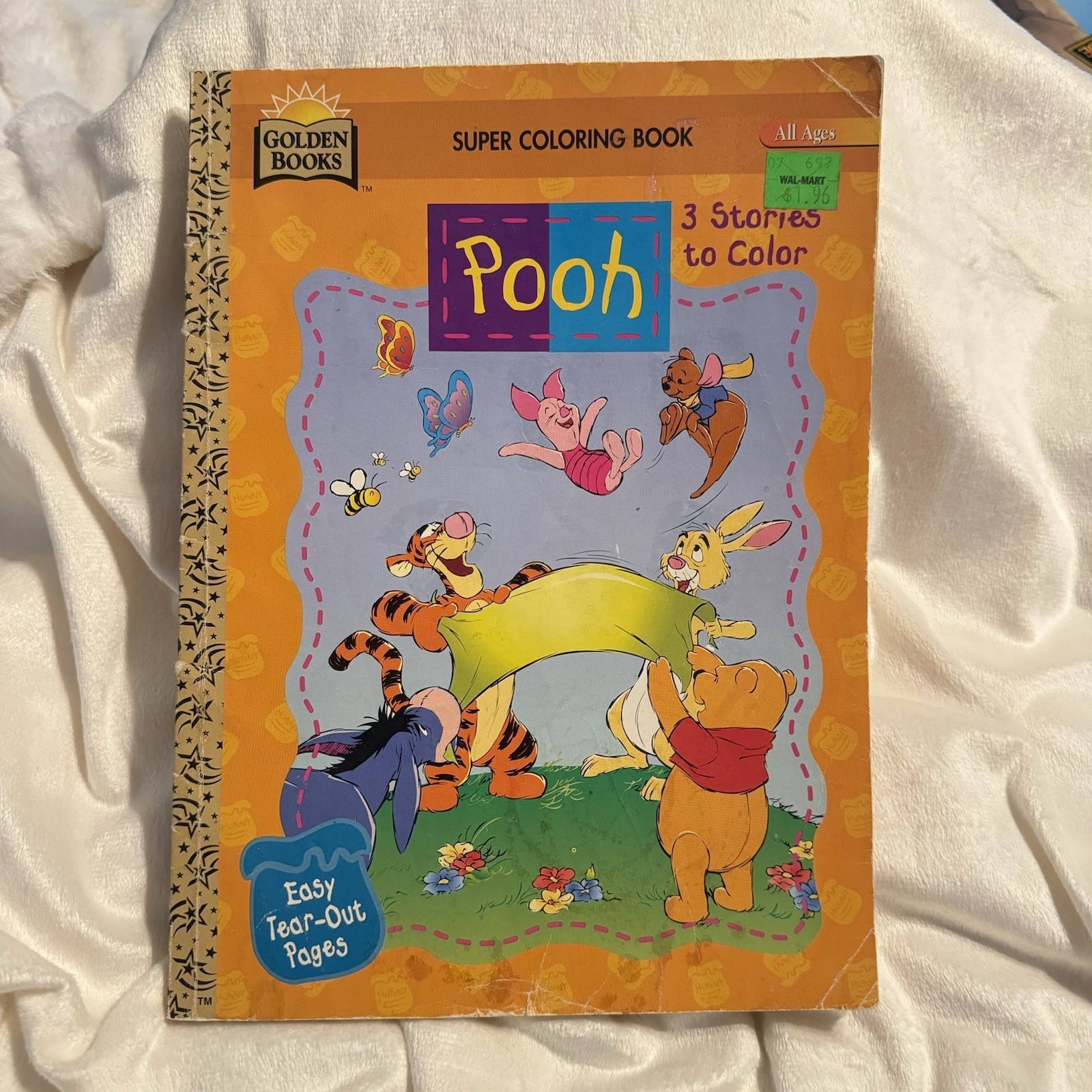 Vintage Winnie the Pooh Coloring Book 50 Pages Golden Book 1996