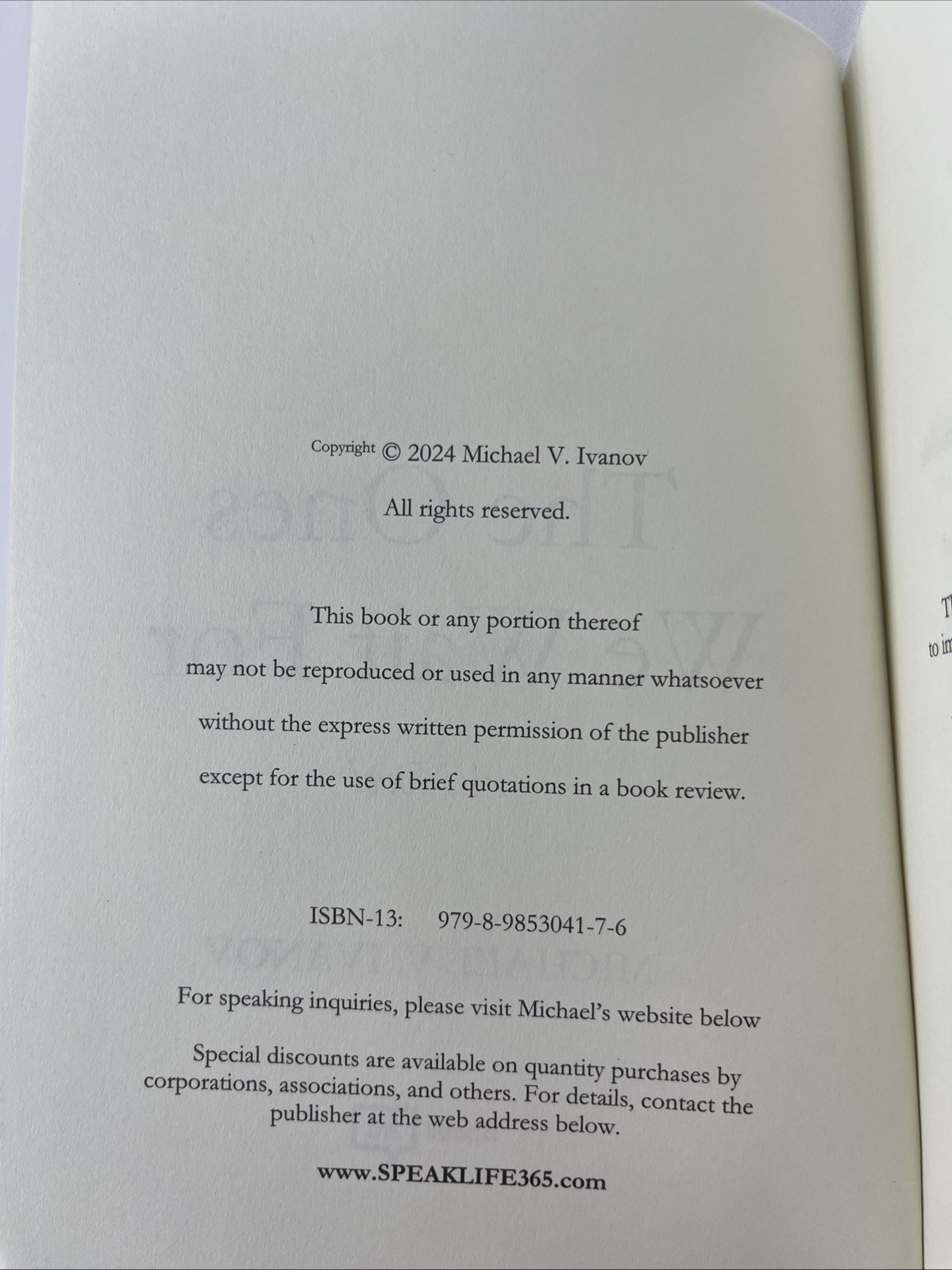 Michael V Ivanov The Ones We Wait For (Paperback)