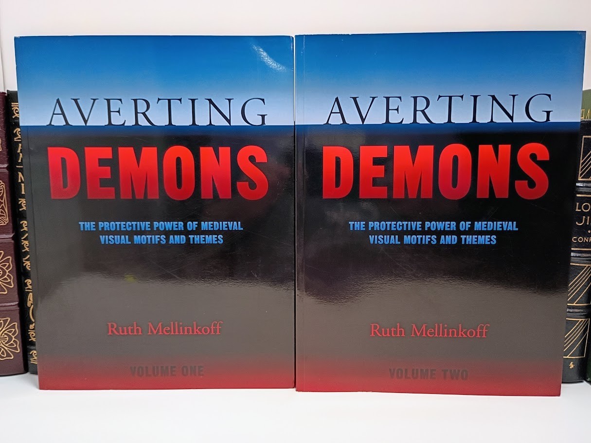 Averting Demons Mellinkoff Medieval Art Apotropaic Grotesques 2 Volume Set VG