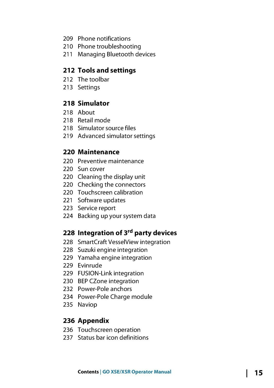 SIMRAD GO XSE XSR Series OPERATOR MANUAL – STEEL SPIRAL BOUND – TOUGH COVERS