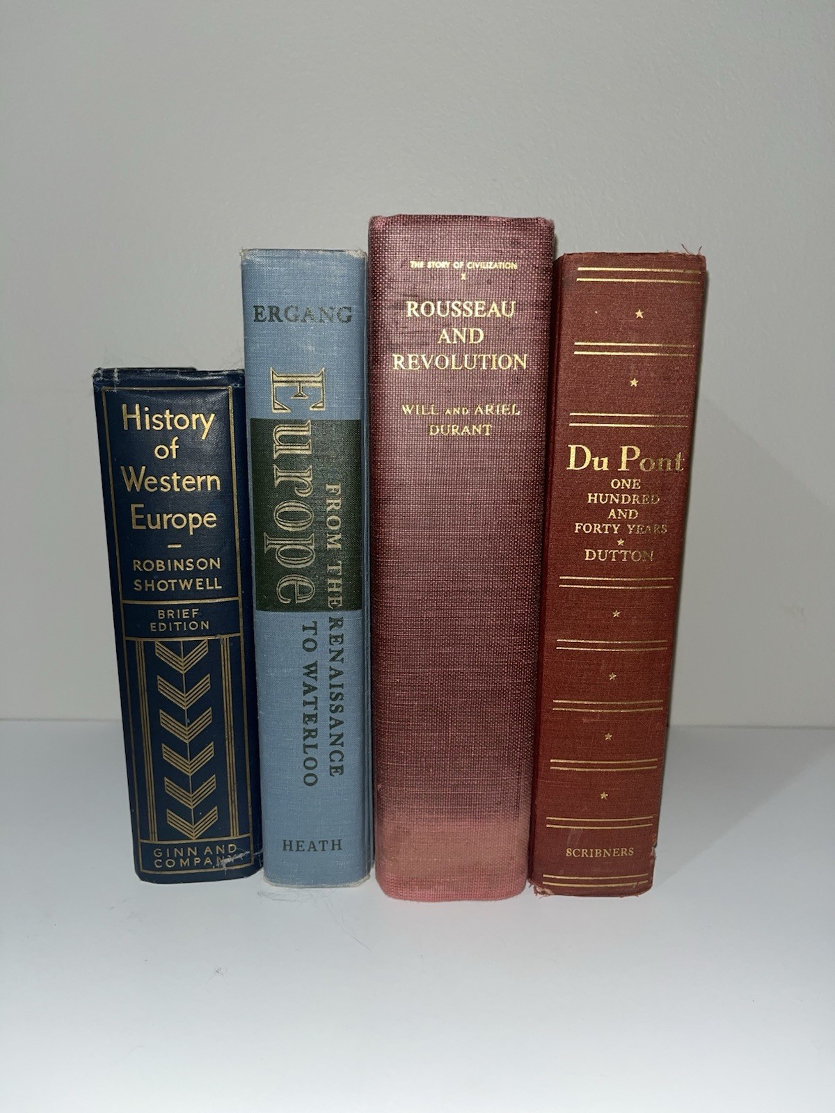 Lot Of 4 European History Antique Hardcover Books