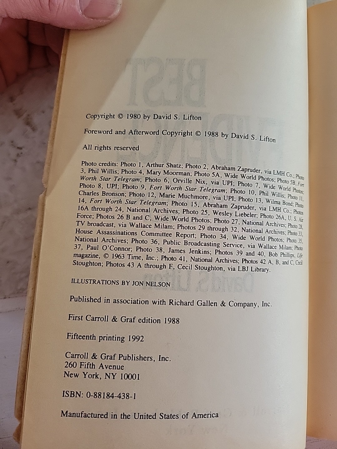 Best Evidence: John F. Kennedy Assassination. Please Read Desc. for condition.