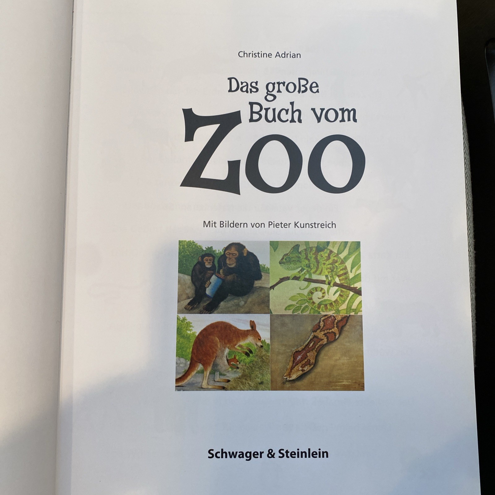 Das Grosse Buch vom Zoo German Language children’s book Adrian 252 Pages