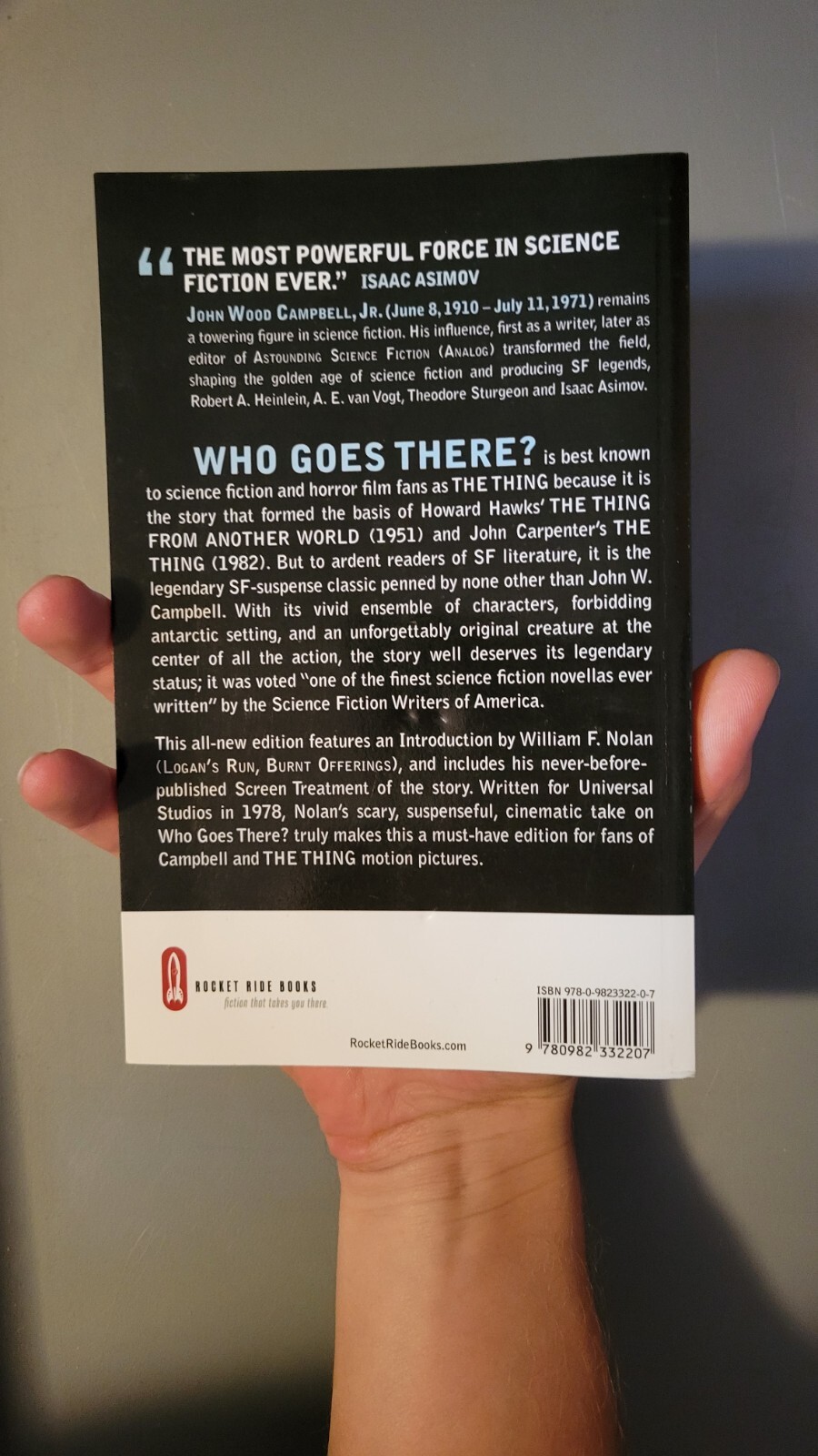 Who Goes There? by JOHN W. CAMPBELL (Published by Rocket Ride Books)