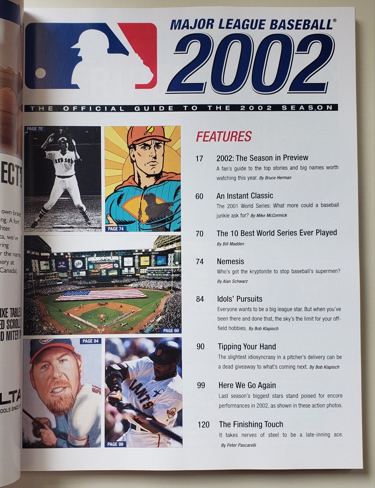 2002 MLB Official Guide To The 2002 Baseball Season Program 240 Pages MINT/NEW