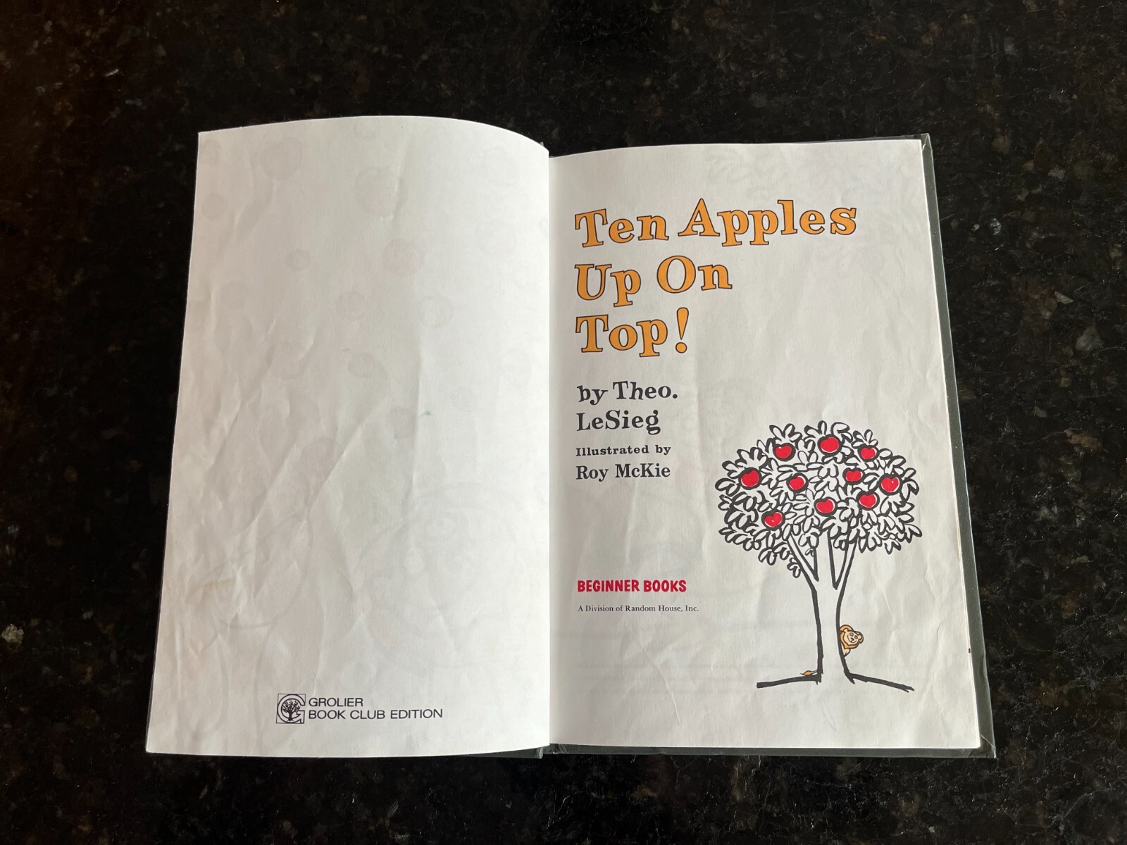 Dr. Seuss Theo LeSieg beginner book Ten apples on top! Hardcover #3 6.25″x8.75″