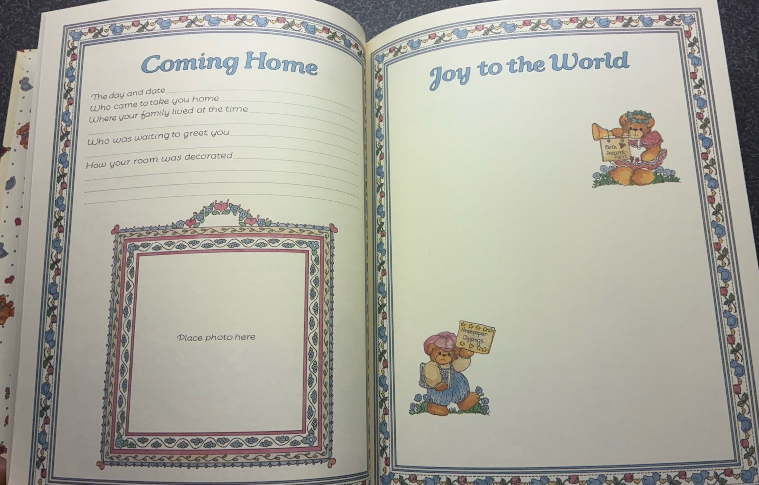 Vintage Lucy Rigg Baby Book- “Baby’s Book” For Recording Milestones- (1986)- New