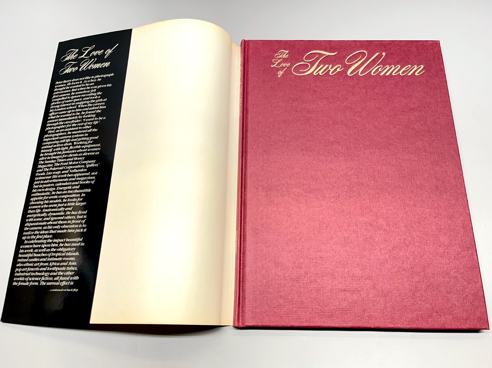 The Love of Two Women Peter Barry Photography 1979 First Edition New/Old Stock