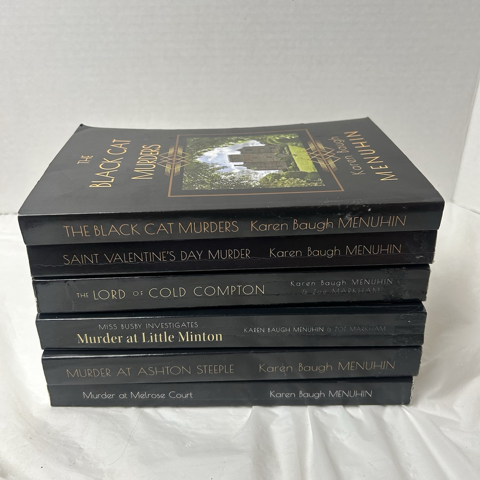 Lot of 6 Karen Baugh Menuhin Paperback Books Murder Mystery Thriller