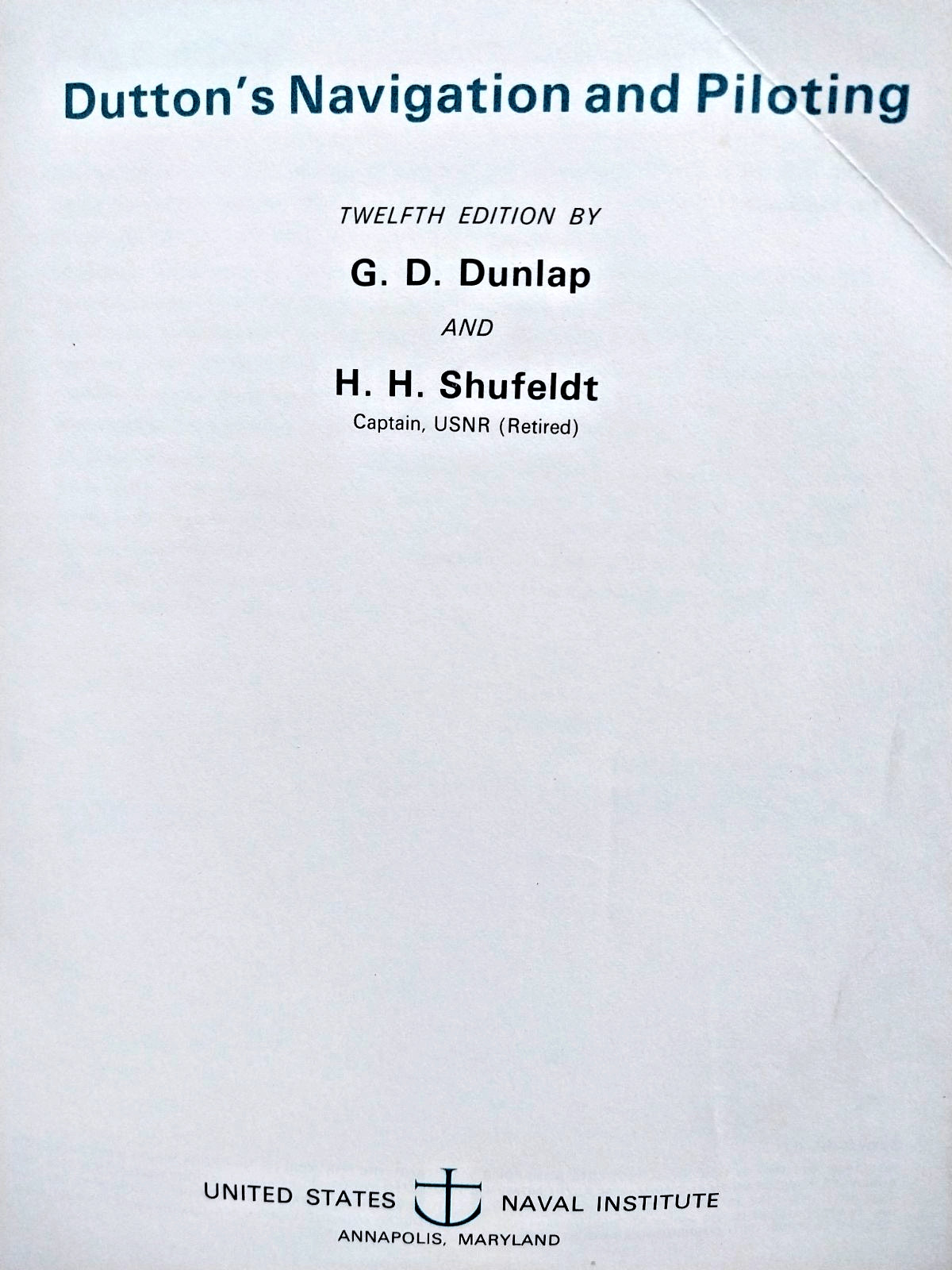 Vintage 1969 Dutton’s Navigation and Piloting U S Naval Institute, HB, Good Cond