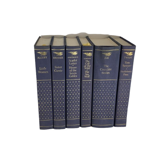 American Masterpiece Library Lot of 6 HCs Alcott London Poe Twain etc Like New