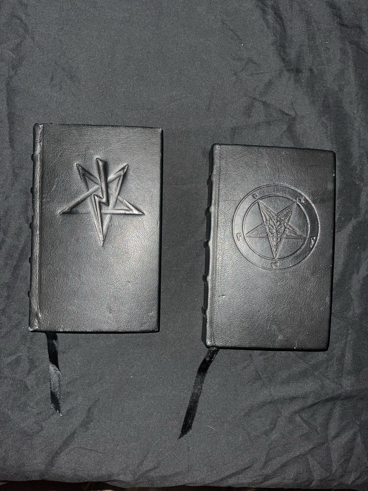 The Satanic Bible/Book of Rituals by Anton Szandor Lavey Leather Book, English