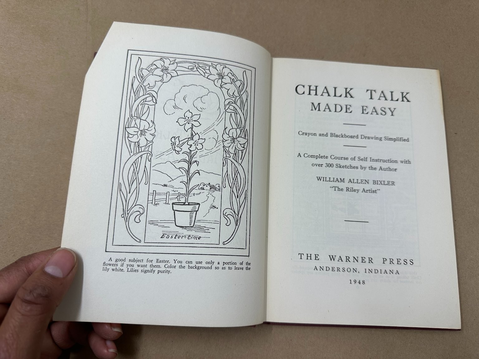 Chalk Talk Made Easy William Allen Bixler 1948 Illustrated Art Teaching