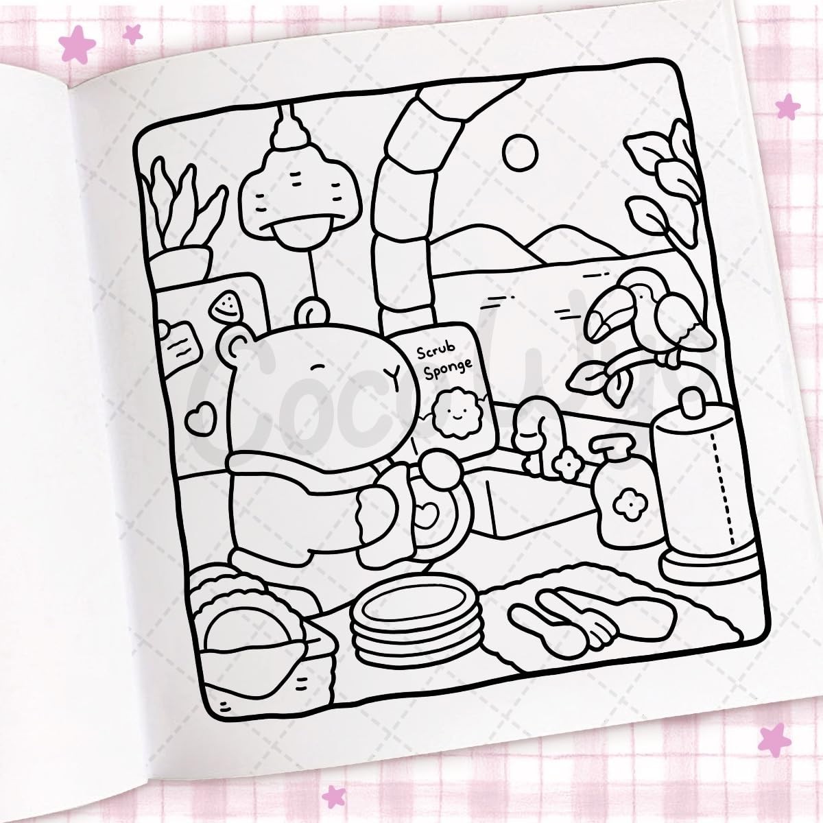 Cozy Days: Coloring Book for Adults and Kids by Coco Wyo (2025, Paperback)