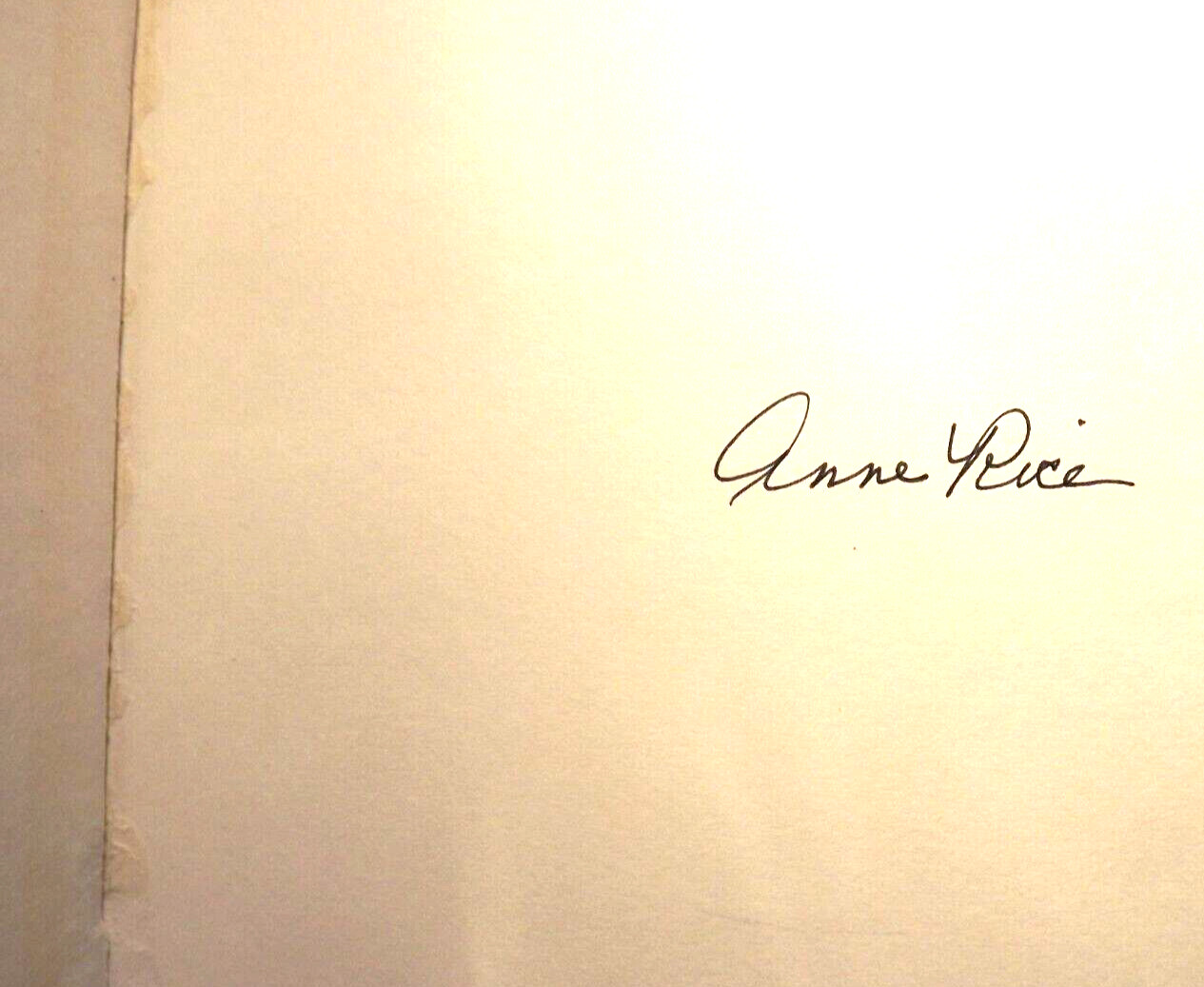 Anne Rice Interview With The Vampire (1976) HC.DJ. 1st. Ed. 2nd Prnt Signed Page