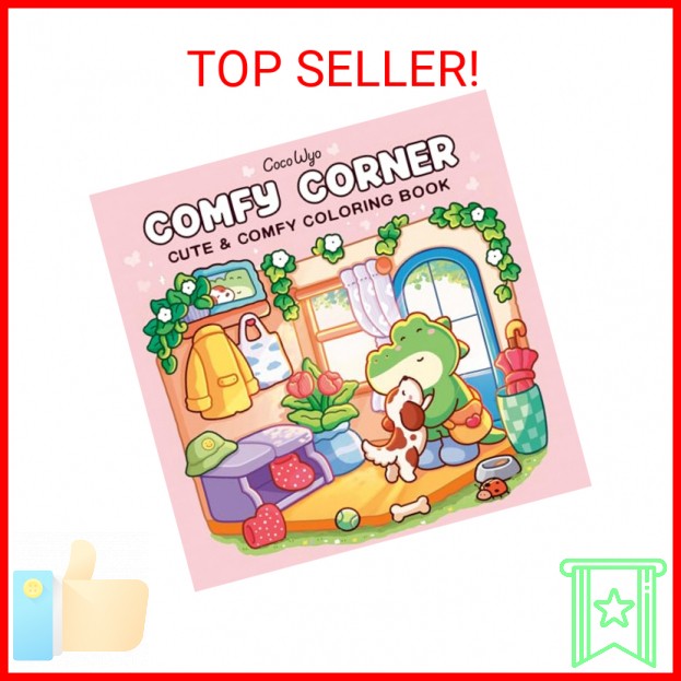 Comfy Corner: Coloring Book for Adults and Kids (Cozy Spaces Coloring)