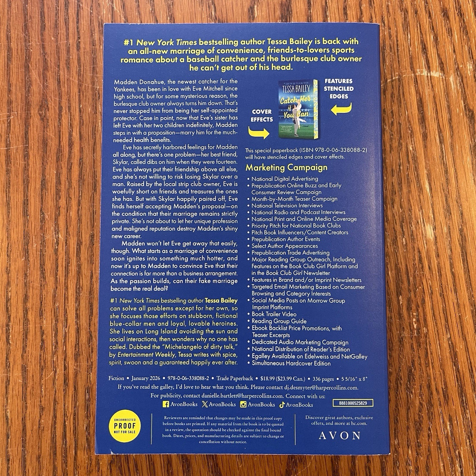 Catch Her If You Can Tessa Bailey ARC Advance Reader Copy Uncorrected Proof