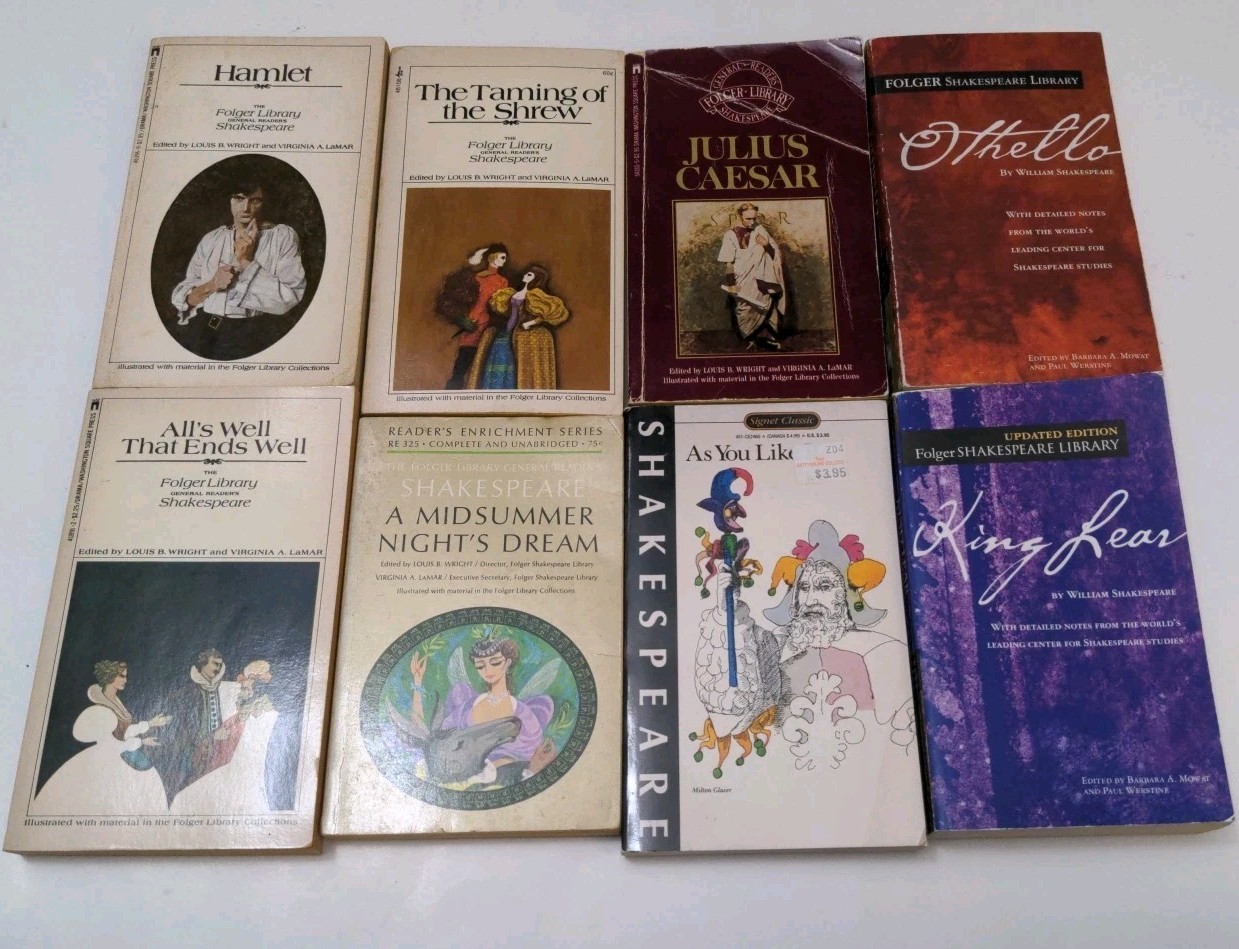 Lot of 8 Folger Library General Reader’s/Signet Classics SHAKESPEARE Books