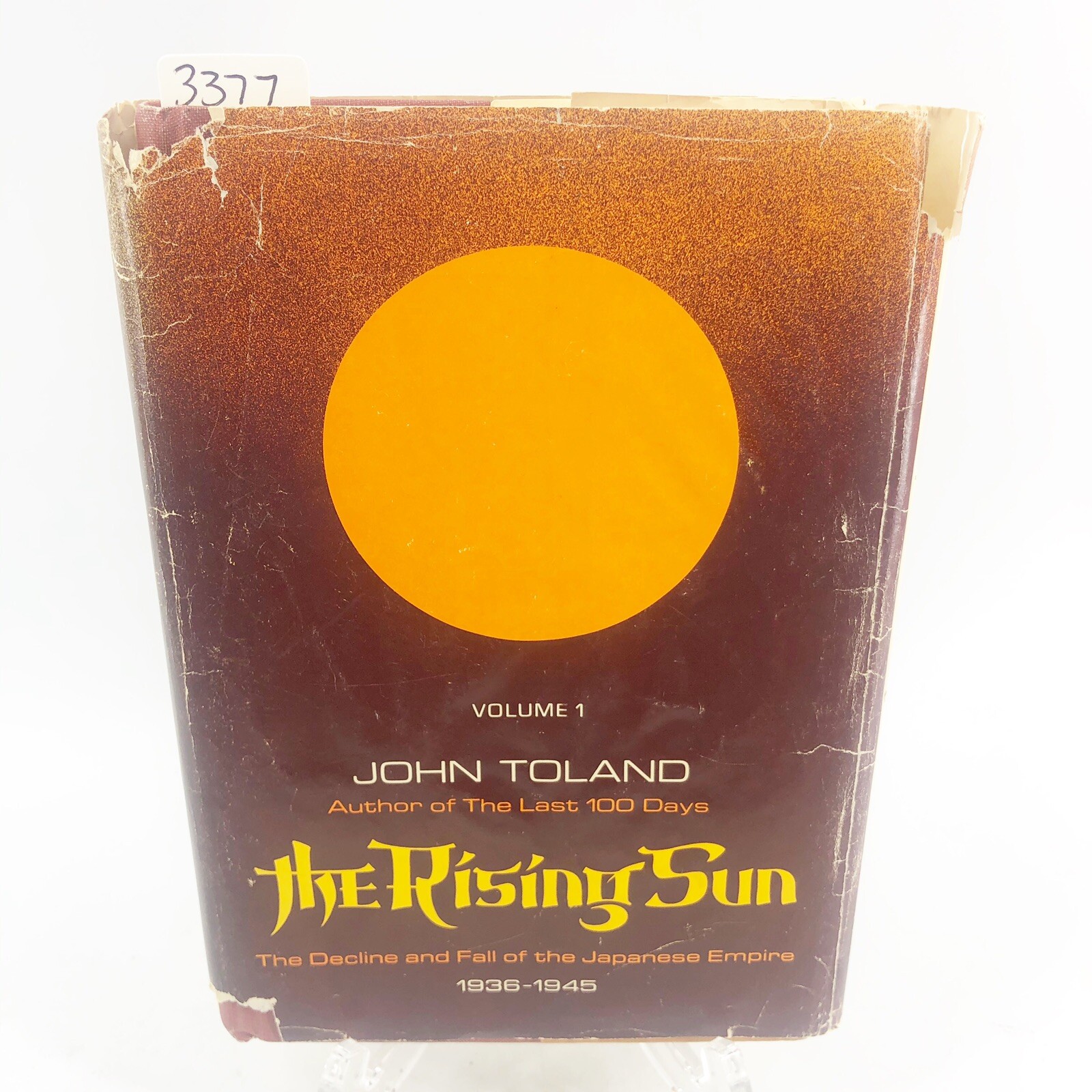 The Rising Sun Volume 1 by John Toland Book Club Edition Dust Jacket 1970 HB