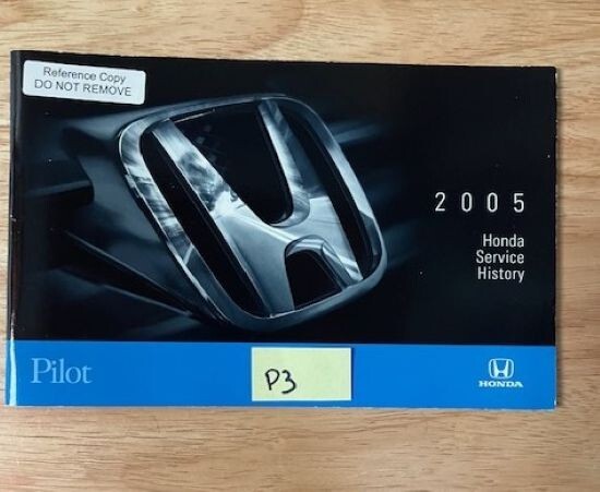 OEM HONDA 2005 PILOT SERVICE HISTORY MANUAL
