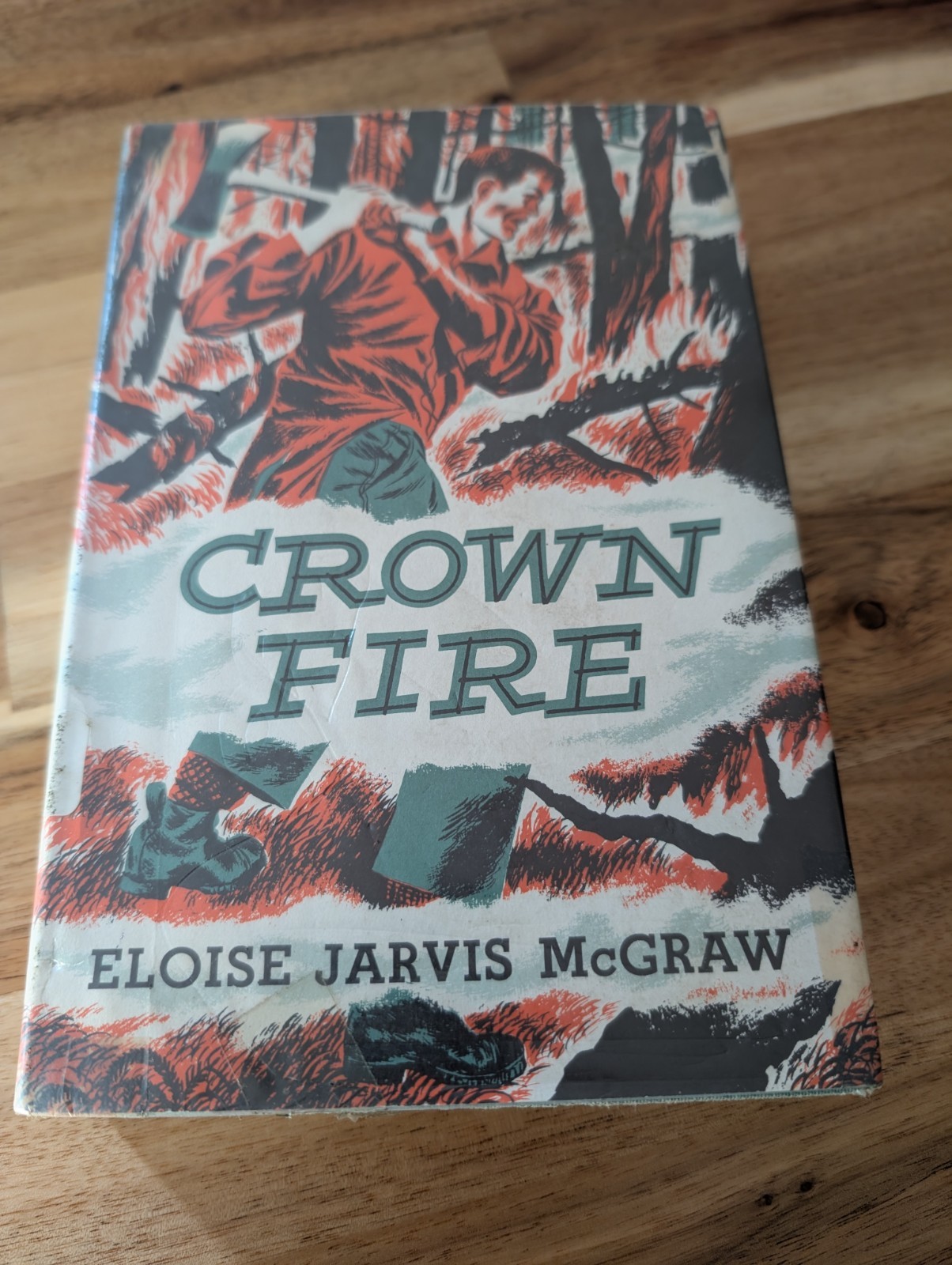 Crown Fire by Eloise Jarvis McGraw 4th Edition Hardcover Book Dust Jacket 1951