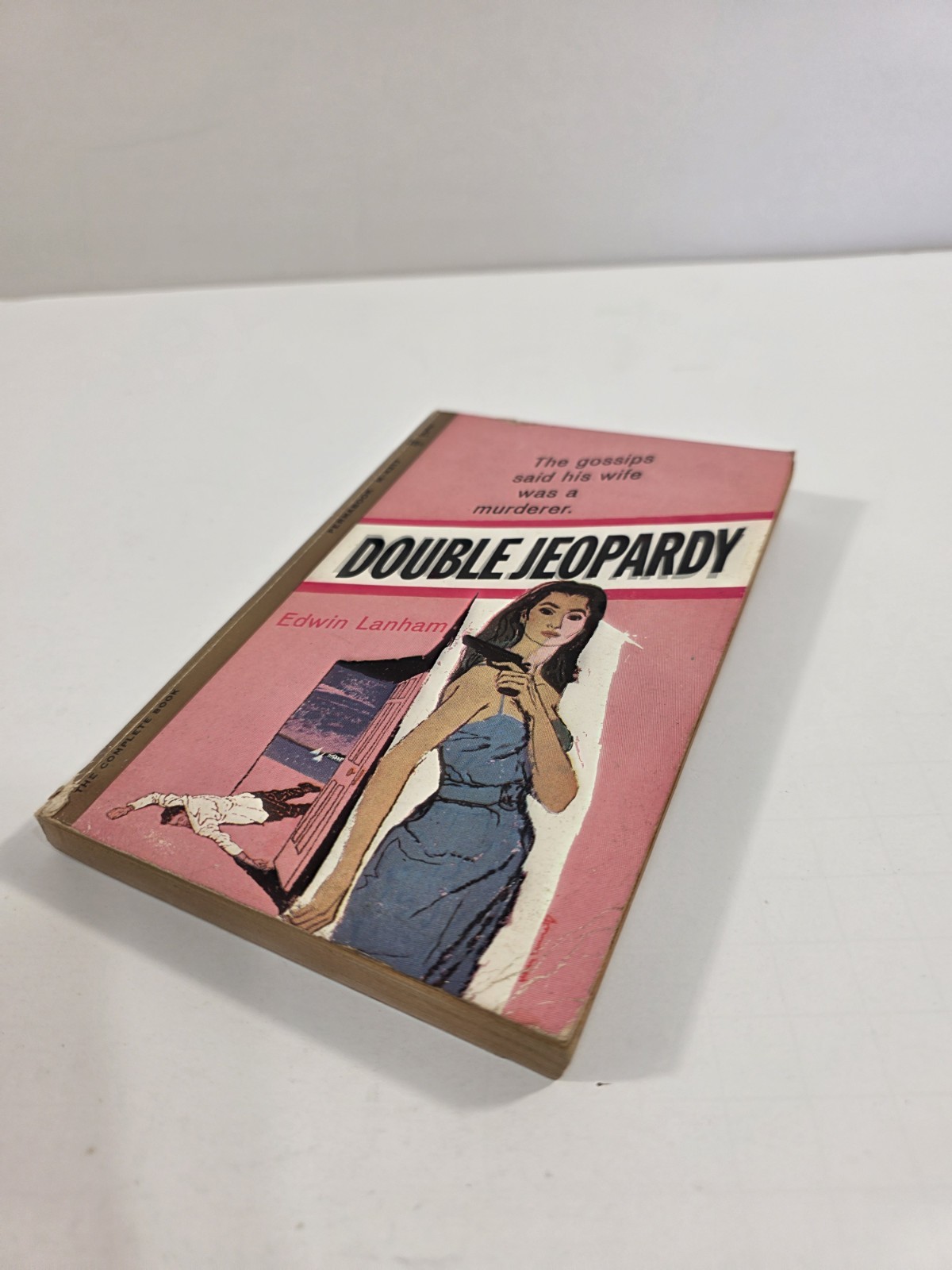 Double Jeopardy Permabook Aug 1961 Edwin Lanham Mystery Cover Harry Bennett