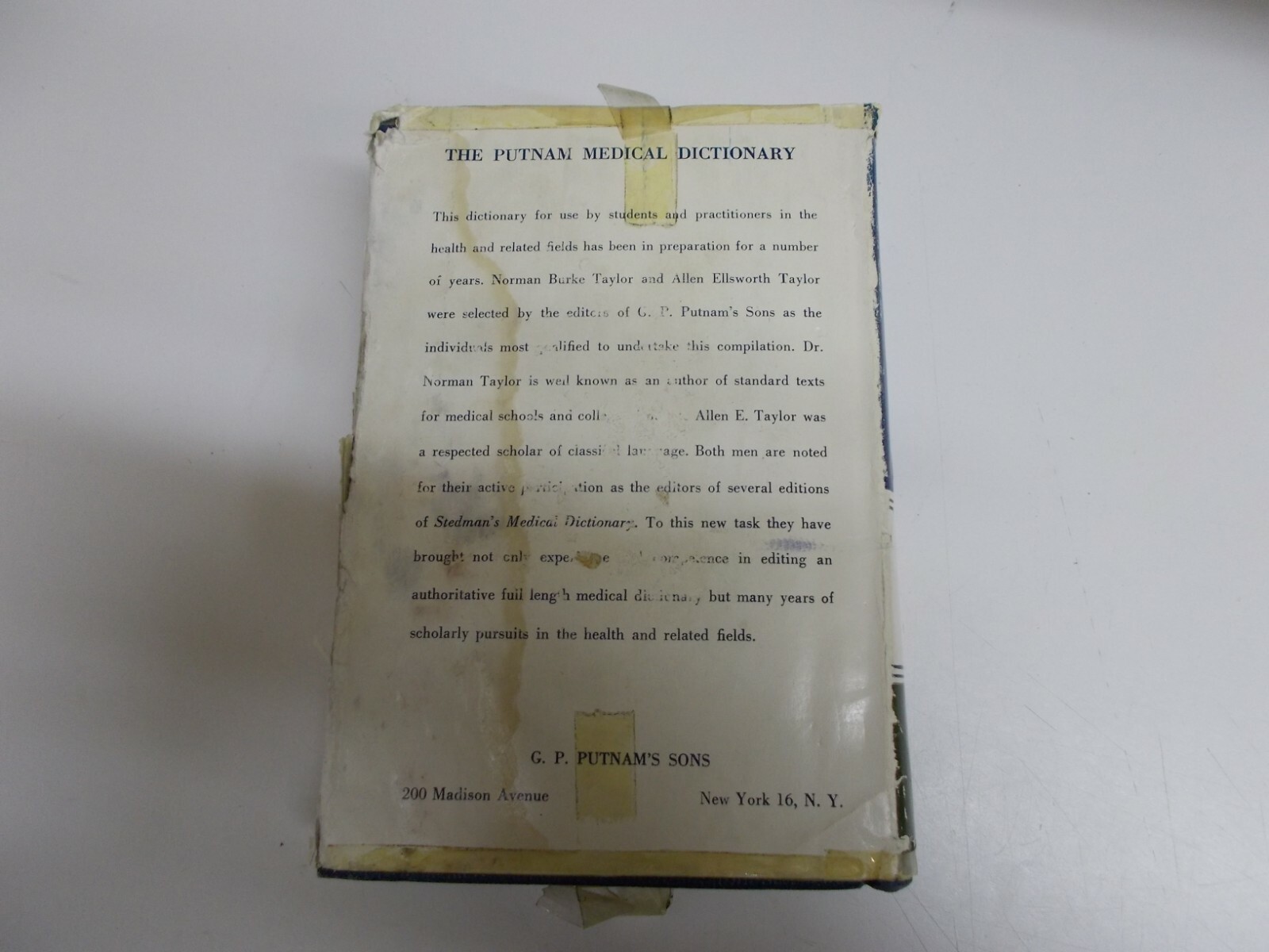 % 1961 The Putnam Medical Dictionary by Norman Taylor and Allen Taylor