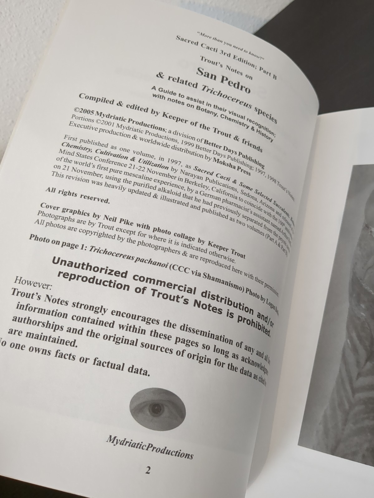 Trout’s Notes on San Pedro Trichocereus + John Allen Ethnobotanical Journal Lot