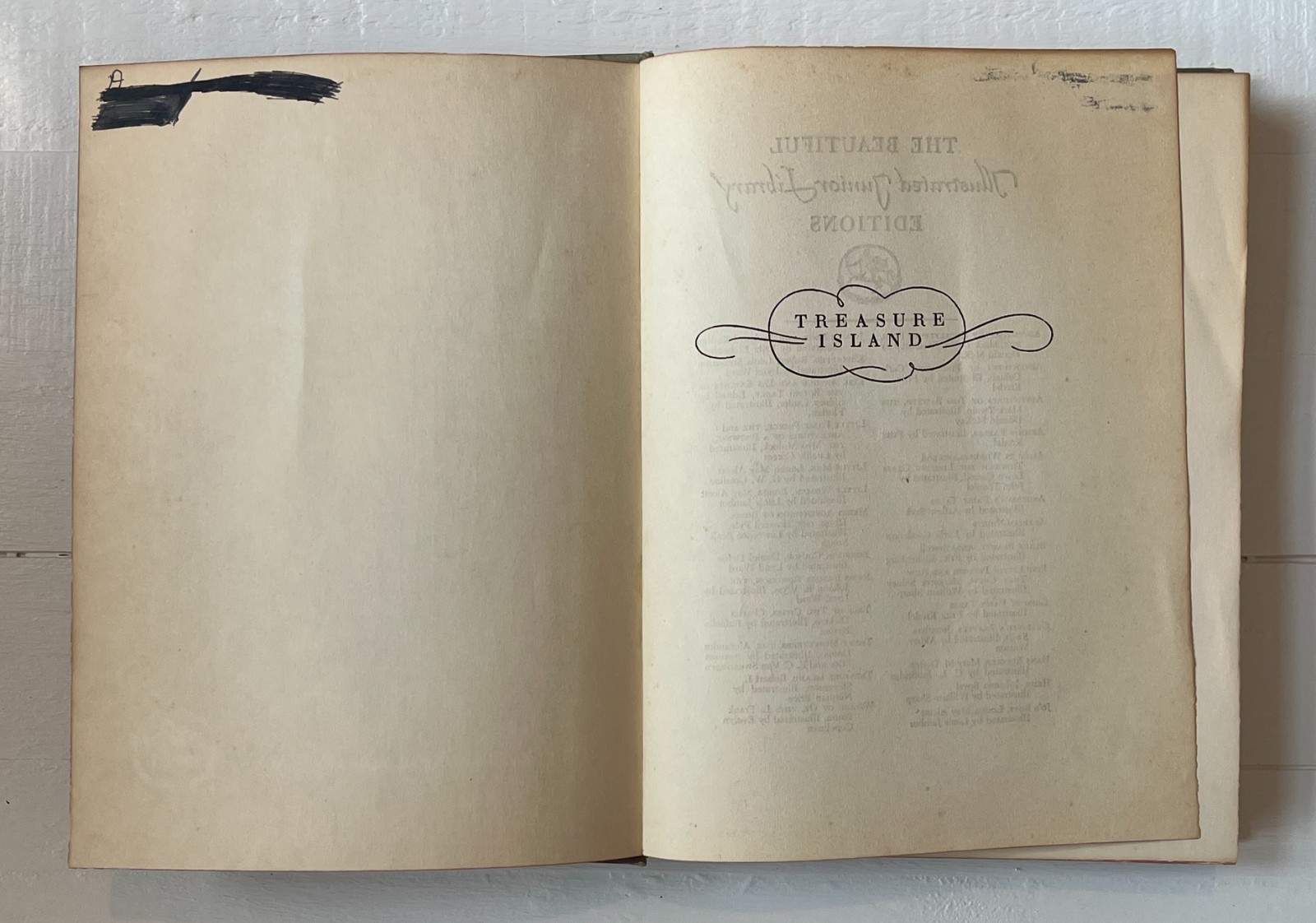 1947 Treasure Island Robert Louis Stevenson Illustrated Junior Library Grosset