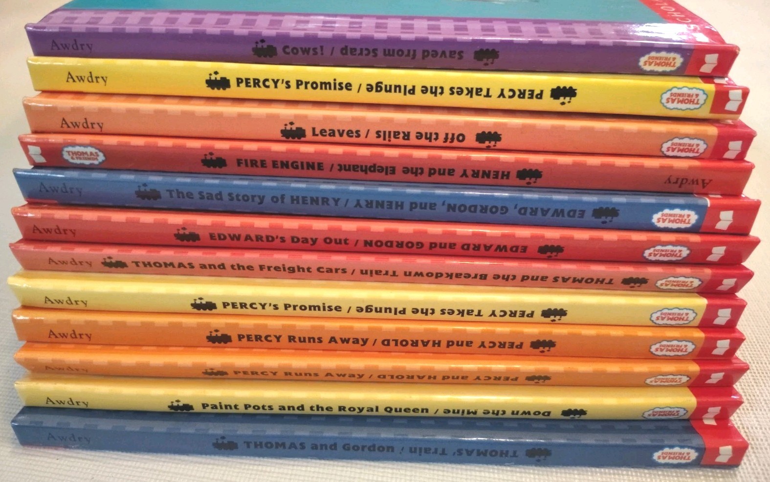 12 THOMAS THE TANK ENGINE & FRIENDS Club 2 Books in 1 Awdry Scholastic HC Lot