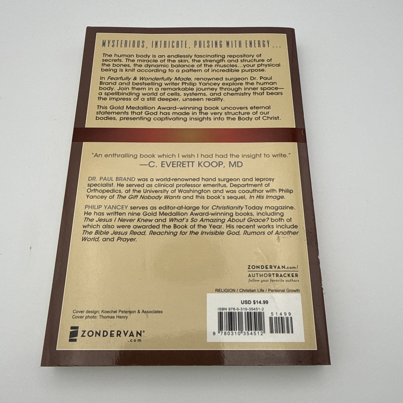 Fearfully and Wonderfully Made by Paul Brand and Philip Yancey (1987, Trade…