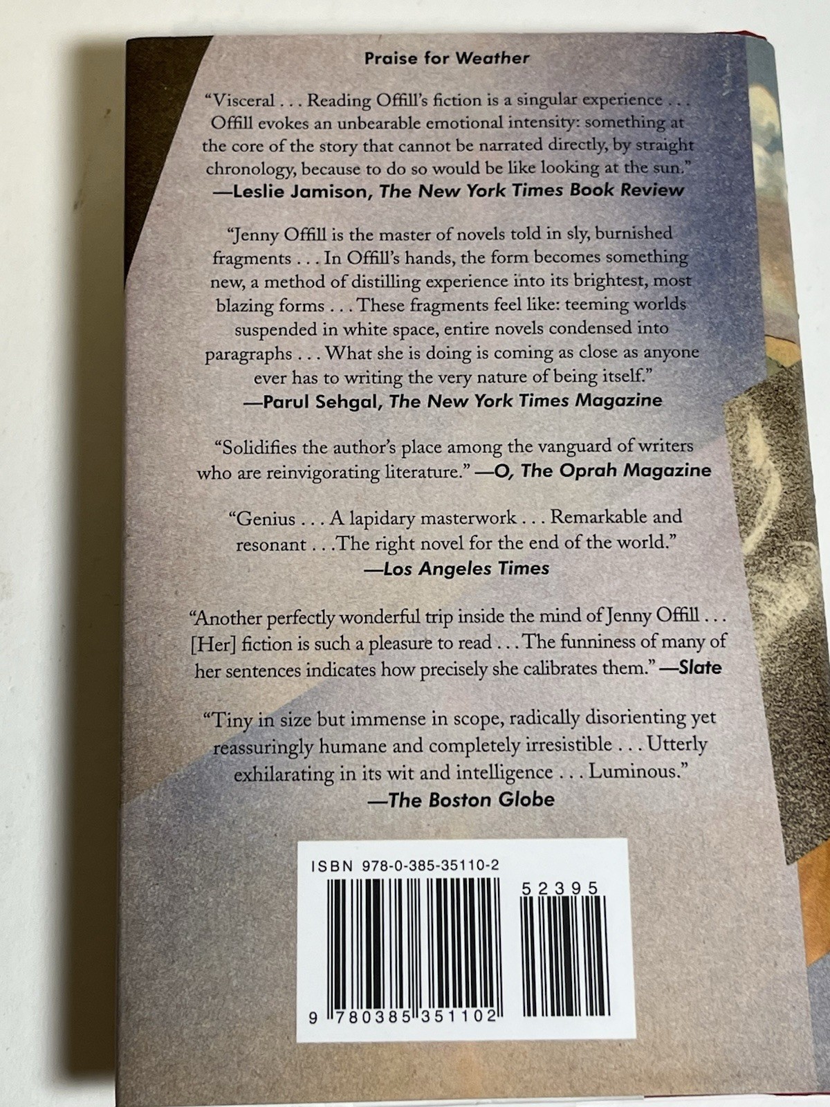 Weather: A Novel By Jenny Offill HC New 2020