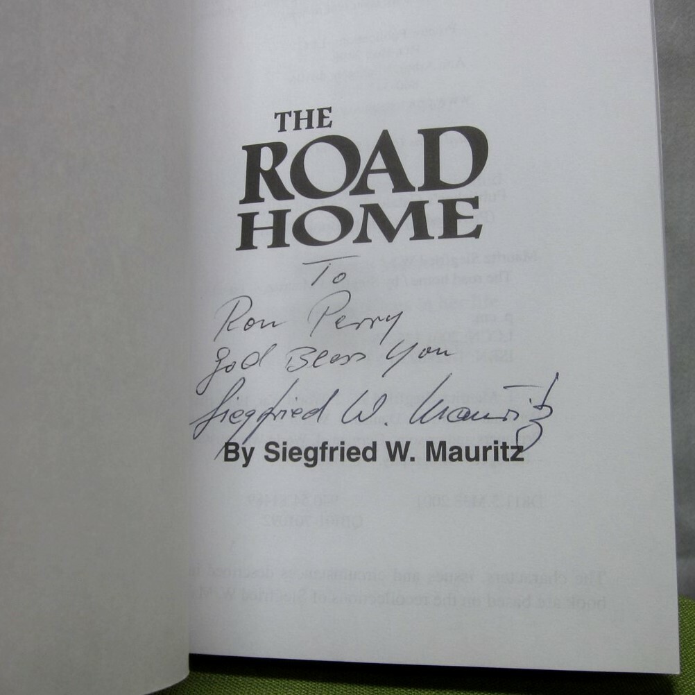 SIEGFRIED W. MAURITZ Road Home autograph 2001 prisoner of war 1940s German WW2