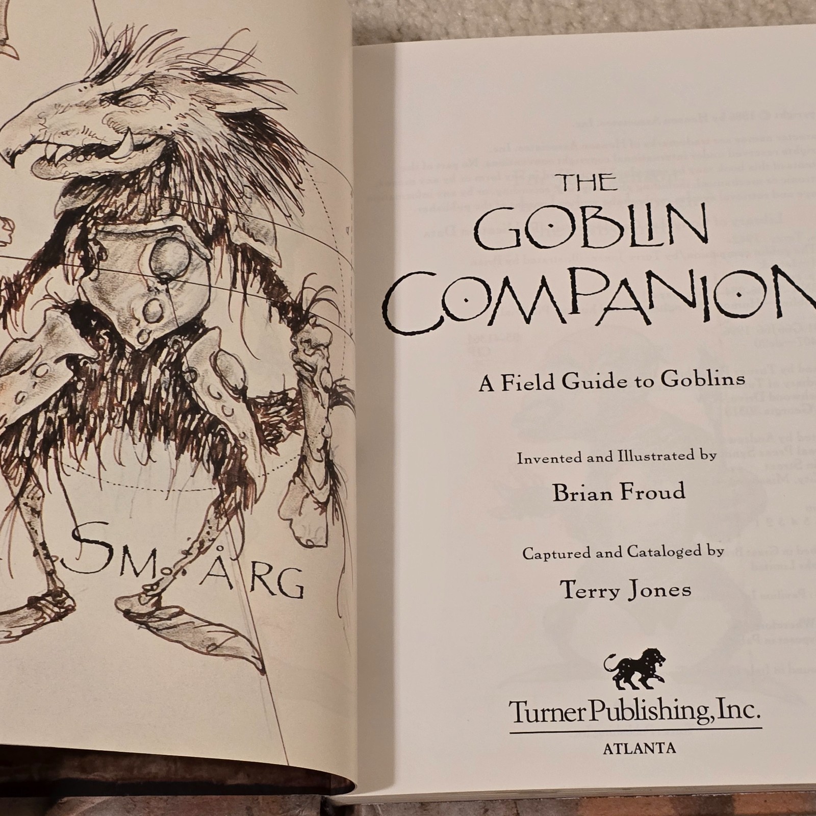 Goblin Companion A Field Guide to Goblins Art Book Fantasy Drawings Brian Froud