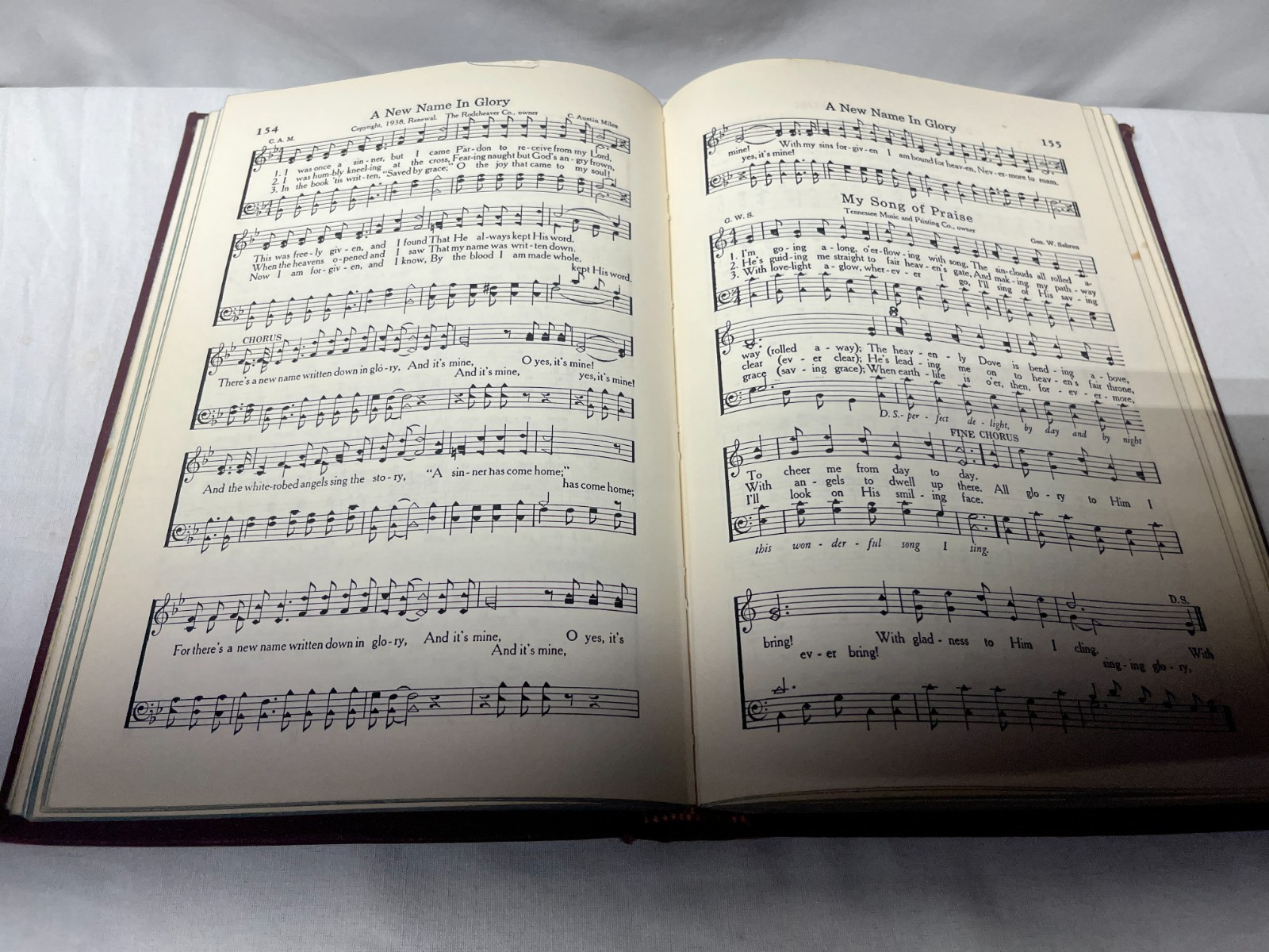 CHURCH HYMNAL SHAPED NOTES ONLY 1951 HARDBACK TENNESSEE MUSIC