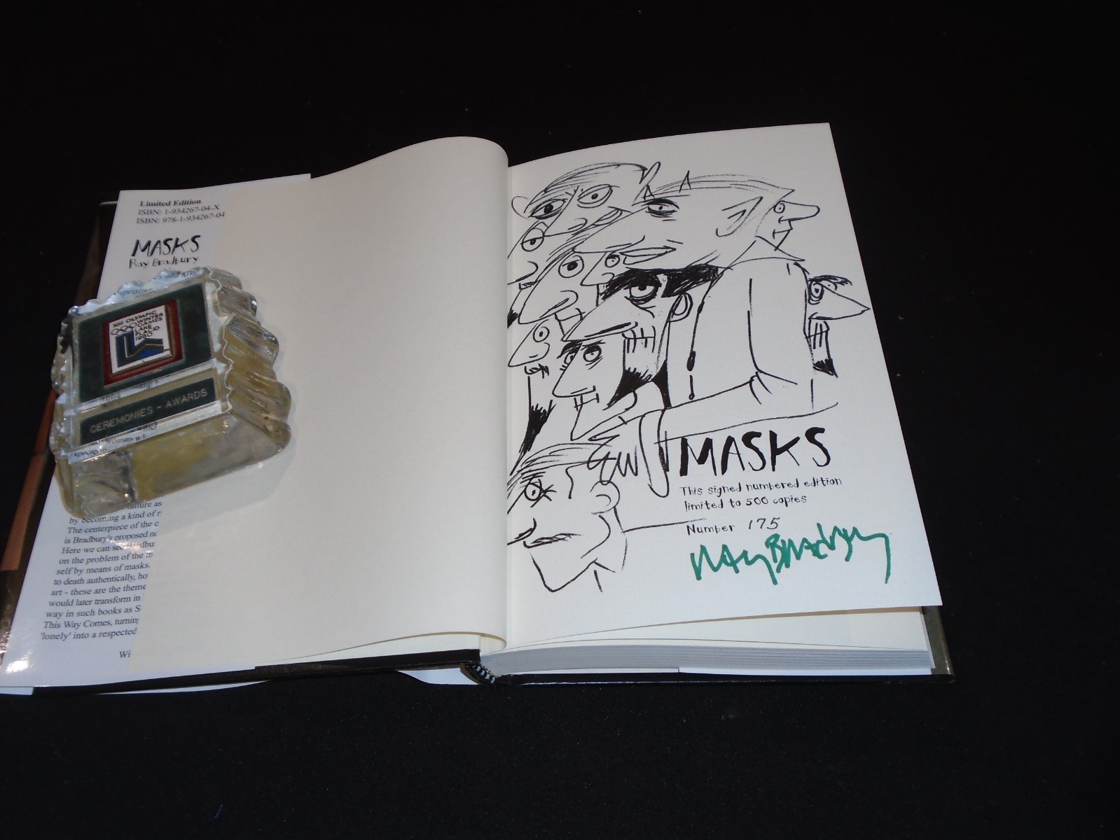 Signed Ray Bradbury Masks Numbered Ed US1st/1st 175/500 Martian Chronicles
