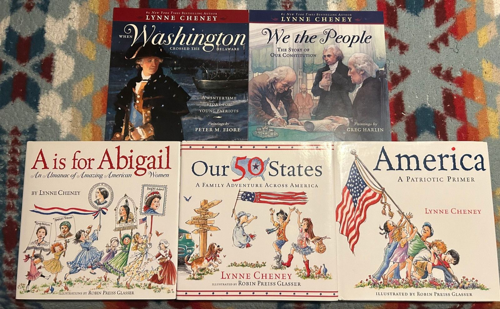 America Our State We the People A is for Abigail LOT 5 Lynne Cheney Books