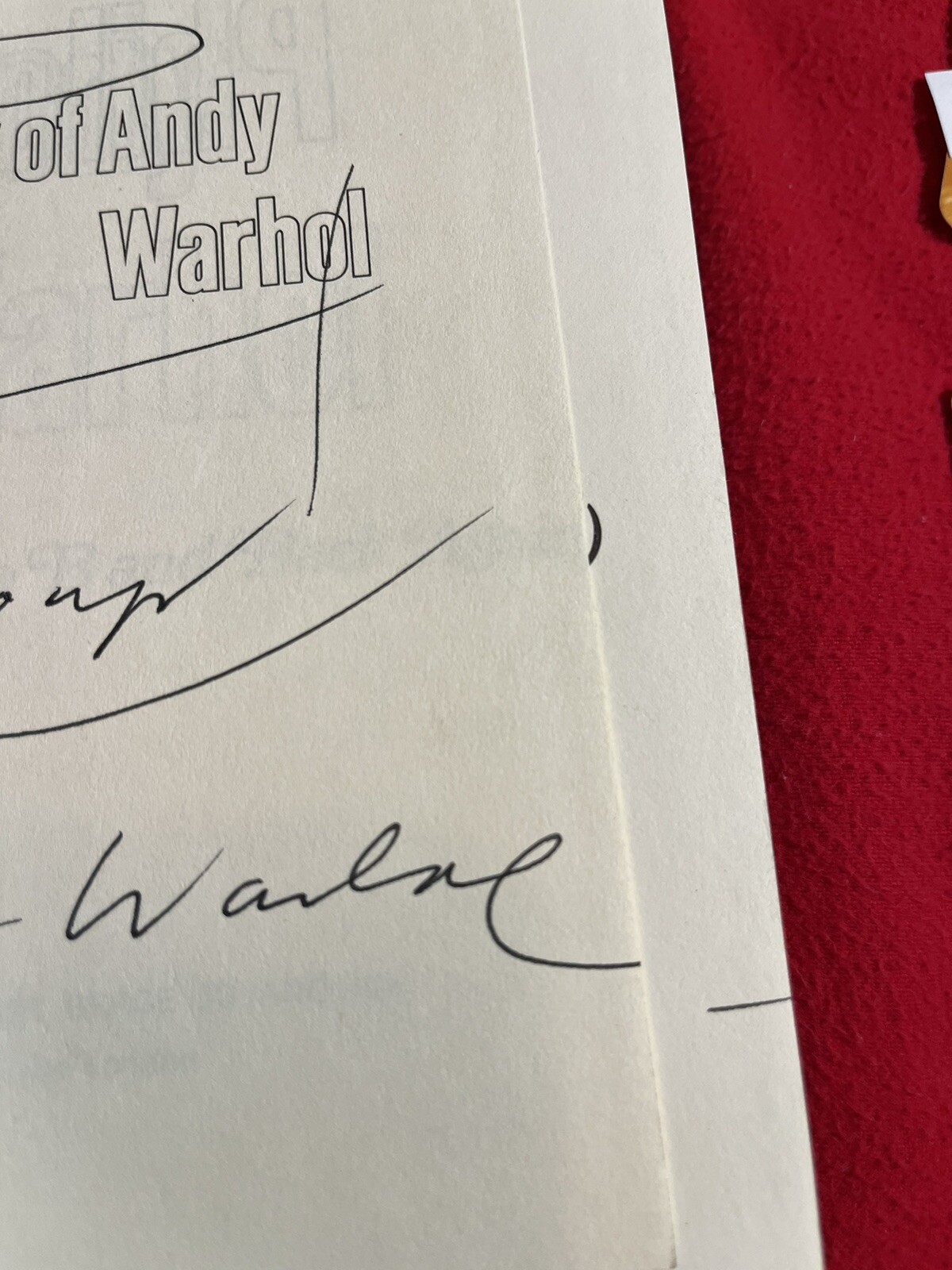 🔥 Andy Warhol Book Tomato Soup Label Photo UNIQUE RARE ARTIST SIGNED AWESOME