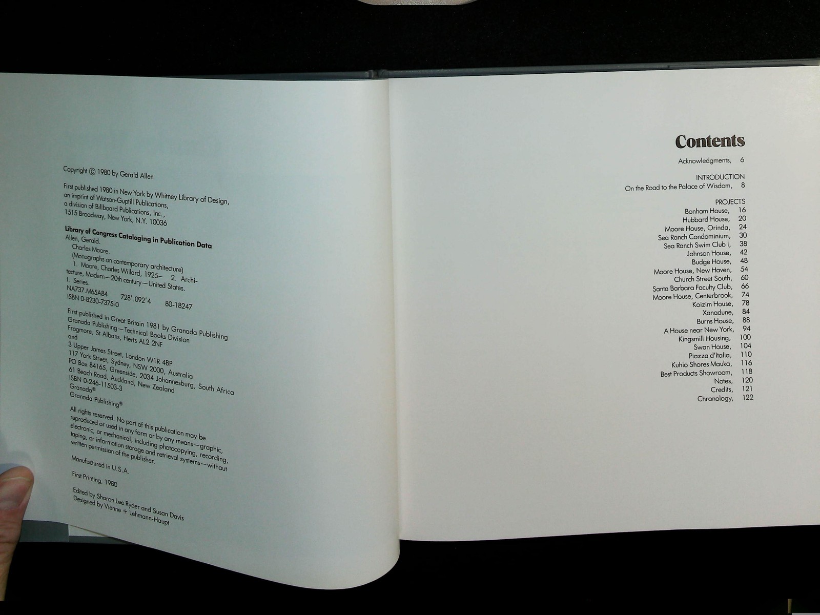 Charles Moore by Gerald Allen – Whitney Library of Design 1980 HC