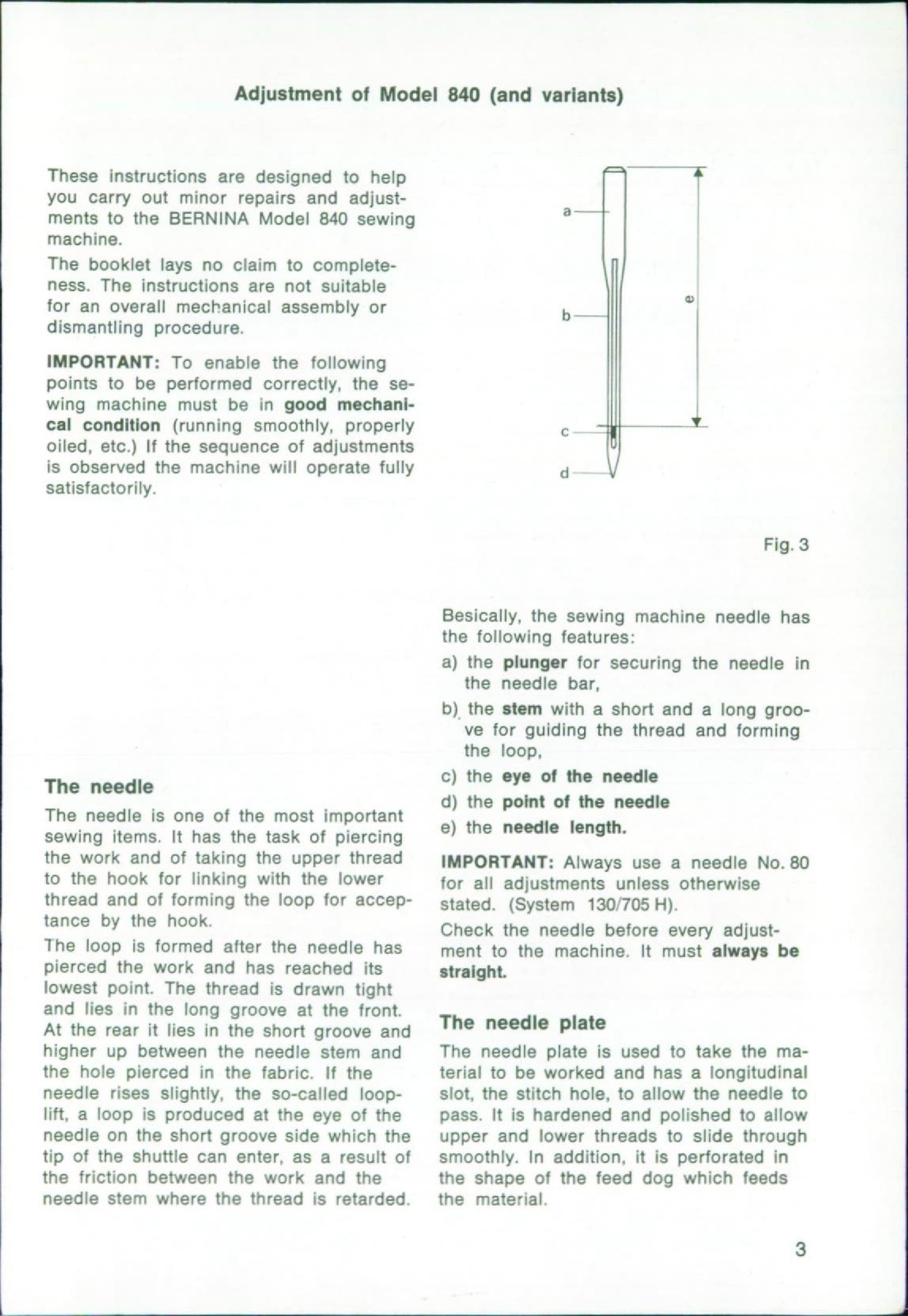 BERNINA 840 841 842 Service Manual Adjusters Manaul, SPIRAL SECURED, TOUGH COVER