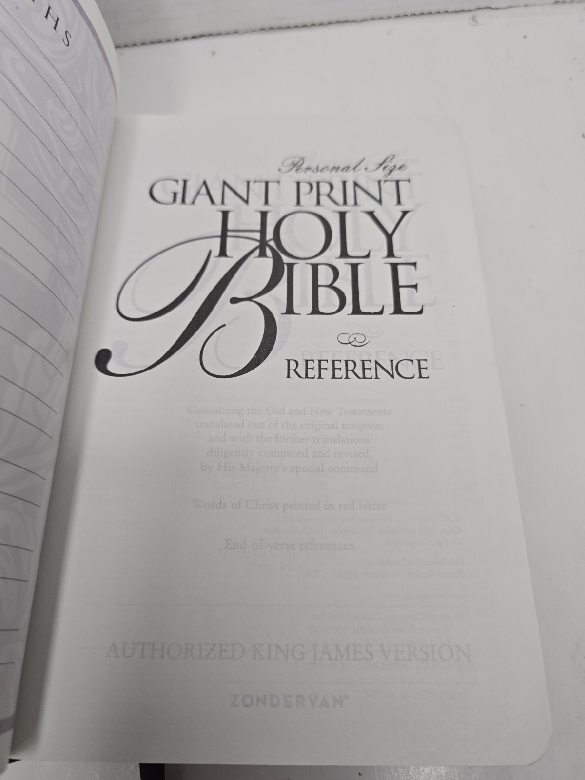 KJV Giant PRINT BIBLE Reference, BONDED LEATHER Zondervan 1994 0-310-93197-5